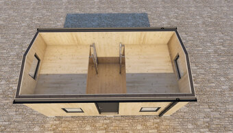 Kontejner 6x3x3, chata, kancelář, tiny hous - 15