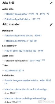 BRIAN LITTLE (ASTON VILLA FC) - prodám fotbalový dres. - 15