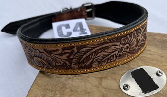 Kožený psí obojek MIX SLEVA - 15