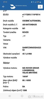 Rover 45 1.6 16V DOHC K-series 115HP nízký nájezd - 15