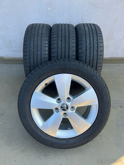 205/55R16 ALU KOLA OCTAVIA III 6x16 5x112 ET48 TOP STAV - 15