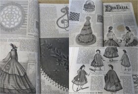 Bazar, módní časopis, svázaný ročník 1865, stará móda - 15
