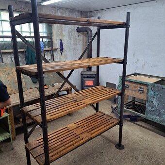 Industriální, tovární, sběratelský nábytek - 15