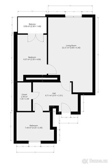 Pronájem bytu 2+kk, Bajkalská, Vršovice, 53 m2 - 15