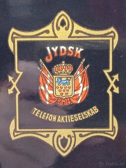 Retro smaltovaný telefon JYDSK s kličkou - 15