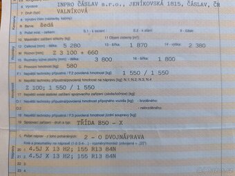 Přívěsný vozík dvouosý - 15