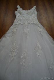 Bílé svatební šaty vel. 36/38 + spodnice zdarma - 15