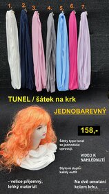 Šátky, šály, šálky, tunely....15% sleva na vše - 15