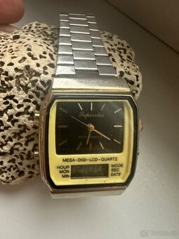 Retro hodinky mechanicke a quartz kombinace - 15