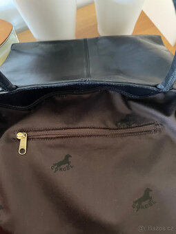 Značková luxusní černá elegantní kožená kabelka Corcel - 15