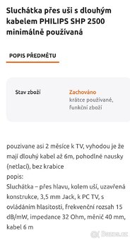 Sluchátka Philips SHP 2500 - 15
