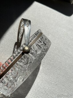 Broušené sklo lisované karafa košík cukřenka - 15