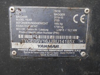 Minibagr YANMAR SV16 - 15