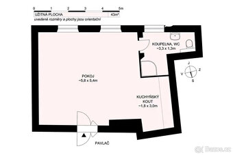 Pronájem bytu 1+kk, Krajinská, České Budějovice 1,  Kč/měs,  - 15
