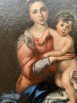 18. století. Italská škola Madona s dítětem starý mistr star - 15