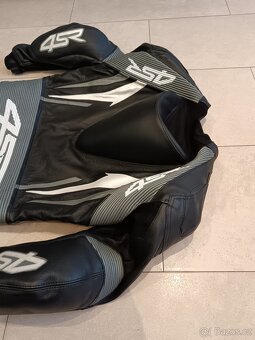 4SR RR Evo 2 Gun Metal-Pánská kožená moto kombinéza - 15
