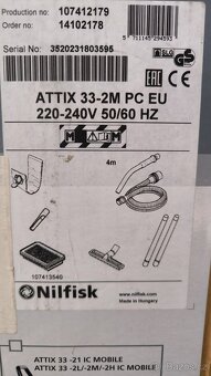 Průmyslový vysavač Nilfisk ATTIX 33-2M PC, nepoužívaný - 15