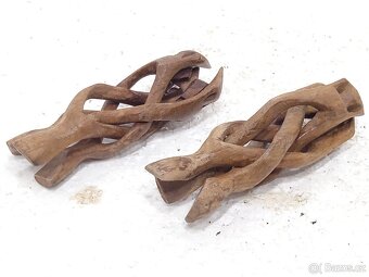 2x Vyřezávaný stojan na květináč retro - 15