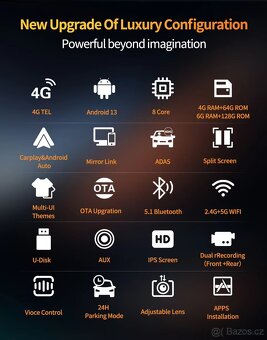Multimediální Android 13 auto panel 10,26" - 15