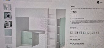 Ikea dětská patrová postel Smastad + ZDARMA matrace - 15