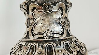 TOP Ag stříbro krucifix lotový punc rok 1858 UNIKAT - 15