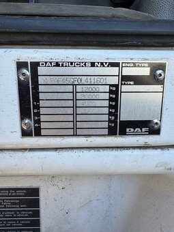 DAF LF 45 EEV 12t hydraulické čelo PRODÁNO - 15
