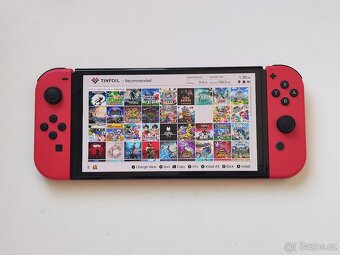 Nintendo Switch OLED Mario edice TOP STAV rok záruka +10 her - 15