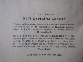 Jules Verne, 4 staršie vydania, od r. 1952 - 15