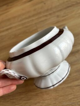 Cukřenka, dóza, porcelán, Prag, zdobená, značená - 15