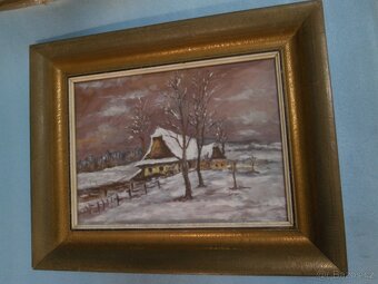 Obraz staré chaloupky ,lokalita Křižánky + další obrazy - 15