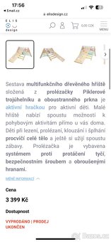 Dřevěný Piklerové trojúhelník s oboustranným prknem - 15