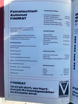 Prodáme : bruska Vollmer Finimat IV B 600 TS na kotoučové pi - 15