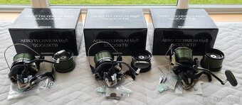 3 x navijáky SHIMANO Aero Technium MGS 12000 XTB s náhradním - 15