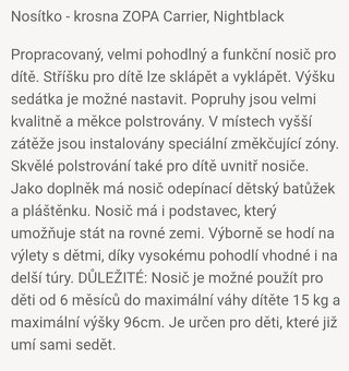 Dětské nosítko krosna - 15