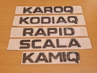 ŠKODA nápisy ČIERNE / CHROMOVE - 15