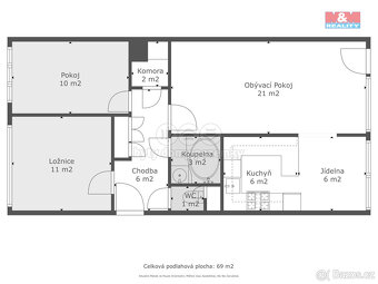 Prodej bytu 3+1, 68 m², Rakovník, ul. V Lukách - 15