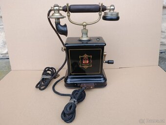 Velmi starý dánský telefon Jydsk, top zachovalý ks do sbírky - 15