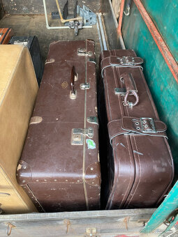 Kufry cestovní, staré, retro, více kusů za 300 kč - 15