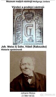 Antik, historický hoblík Joh. Weiss & Sohn - 15