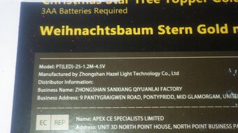 Vánoční dekorace hvězda stromek ozdoby - 15