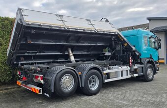 Scania P400-6x2–Valník/Sklápěč S3+HR-PALFINGER PK 18002 EH - 15