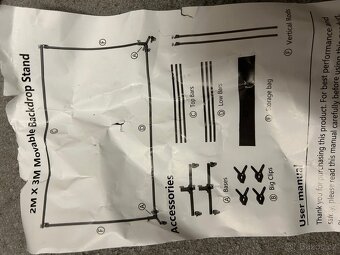 Foto stojan / konstrukce pro upevnění fotopozadí - RŮZNÉ - 15