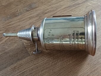 STAROŽITNÁ SECESNÍ MOSAZNÁ PETROLEJOVÁ LAMPA SALSIUS PIGEON - 15