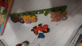KOMPLET dřevené pro děti 0-4r +2x puzzle Krteček,koníci, ber - 15