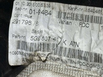 VW GOLF 7 12-20 nárazník VARIANT 4xPDC LA7N 5G9807568M - 15