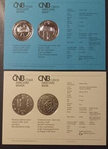 soubor 28 stříbrných mincí motiv Praha 1948 - 2020 - 15