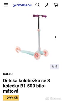 Prodám dětskou koloběžku OXELO DECATHLON - 15