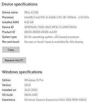 Laptop Dell E7240 12.5" 2xHDD + taška Dell - 15
