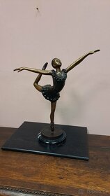 Velká bronzová plastika baletka 55 cm signováno 6240 - 15