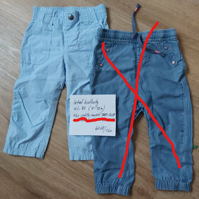 kalhoty, tepláky, kratase vel. 74/80 cca 6-12m - 15